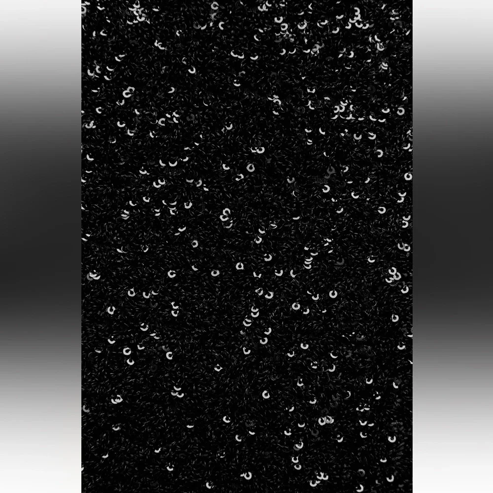 Zara Black Sequin Mini party Skirt mid waist Slit hem ZW Collection size S NWT - Picture 10 of 16